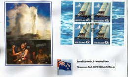 Team New-Zealand Sailing Team Black Magic, Letter From New-Zealand Sent To Australia - Lettres & Documents