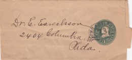 Sc#W357 1c 1899 Wrapper Postal Stationery Used In Philadelphia PA - ...-1900