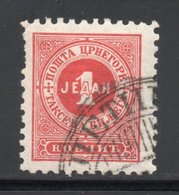 Royaume MONTENEGRO Timbres Taxes Oblitéré N° 1 - Montenegro