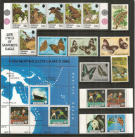 Année 1982. 16 Timbres + 2 Blocs-Feuillets Neufs ** Oiseaux,Papillons,crocodile $ 5,00,etc  Côte 35,00 Euro.Deux Photos - Solomon Islands (1978-...)