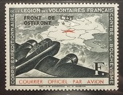 France : Légion Des Volontaires Français Contre Le Bolchévisme N° 4 XX : F Surchargé : " Front De L'Est ", Ss Ch., TB - Oorlogszegels