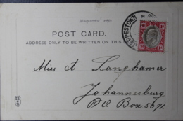Transvaal Postcard JEPPESTOWN -> JOHANNESBURG  23-12-1903  Zulu Farm - Transvaal (1870-1909)