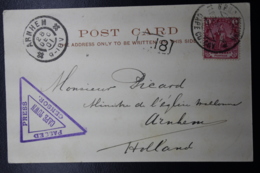 BOER WAR PERIOD POSTCARD GPO CAPE TOWN -> ARNHEM HOLLAND NICE CENSOR CANCEL 11-12-1901 - Cabo De Buena Esperanza (1853-1904)