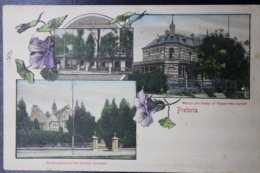 UNION POSTCARD PRETORIA -> WOODSTOCK -> CAPE TOWN 5-3-1908 - Brieven En Documenten