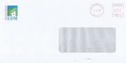 Mayotte 1999 Mamoudzou Meter SECAP NL34720 Electricity EMA Cover - Storia Postale