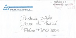 Mayotte 1999 Mamoudzou Kaweni Meter SECAP NL34724 EMA Cover - Storia Postale