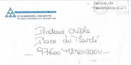Mayotte 1999 Mamoudzou Kaweni Meter SECAP NL34724 EMA Cover - Lettres & Documents