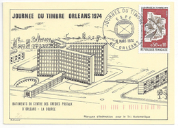 FDC POSTKAART / CARTE POSTALE ORLEANS JOURNEE DU TIMBRE - Cartoline Postali Ristampe (ante 1955)