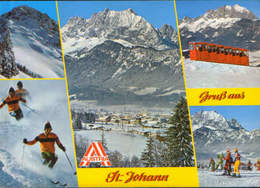 Osterreich - Postcard Circulated In 1985  - St.Johann - Wintersportplatz - Multiviews  - 2/scans - St. Johann In Tirol