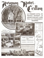 PUB HOTEL  CRILLON  " AVIGNON "   1930 ( 1 ) - Côte D'Azur