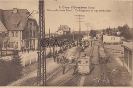 Postkaart/Carte Postale Camp Elsenborn La Gare Militare Et Poste - De Krijgsstatie En Post - Tram - Tramspoor  (C182) - Elsenborn (camp)