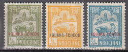 Kouang-Tcheou 73 + 74 + 75 * - Unused Stamps