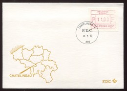 1983 "ATM  FDC" 40  Châtelineau - 1980-1999