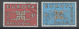 Europa CEPT 1963 Belgique - Belgium - Belgien Y&T N°1260 à 1261 - Michel N°1320 à 1321 (o) - 1963