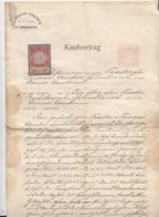 PURCHASE CONTRACT, AUSTRO-HUNGARIAN OCCUPATION IN BUKOVINA, REVENUE STAMP, 1909, AUSTRIA - Austria