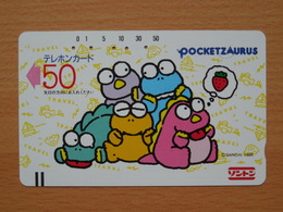Japon Japan Free Front Bar, Balken Phonecard / 110-9576 / Pocketzaurus / Bandai - Juegos
