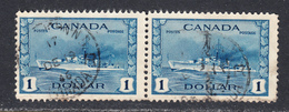 Canada 1942 Cancelled, Pair, Sc# 262, SG - Used Stamps