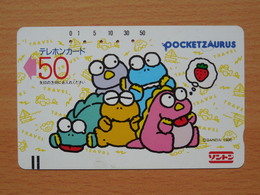 Japon Japan Free Front Bar, Balken Phonecard / 110-9576 / Pocketzaurus / Bandai - Juegos
