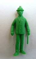 FIGURINE PUBLICITAIRE STENVAL TINTIN Monochrome VERT - Pas Dunkin - Hergé DUPOND (2) - Tintin