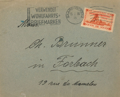 Verwendet Wohlfahrtsbriefmarken Saarbrücken 1935 Grubenschacht Überdruck Volksabstimmung - Lettres & Documents