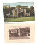 TWO OLD  POSTCARDS OF STOBS CASTLE HAWICK ROXBURGHSHIRE SCOTLAND - Roxburghshire