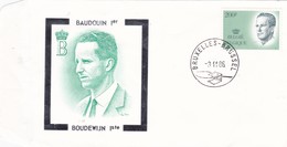 KONING/ROI BOUDEWIJN  Type Velge Fdc - 1981-1990