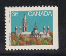 Canada 1987 MNH Sc #926Bcs 36c Parliament Booklet Single Ex BK93 - Sellos (solo)