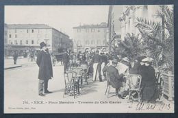 CPA - Nice - Place Masséna - Terrasse Du Café Glacier 1903 - Cafés, Hôtels, Restaurants