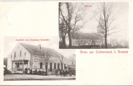 Gruss Aus SCHÖNERMARK Bei Gransee Gasthof V Hermann Schmäke Planwagen Gelaufen 7.6.1910 - Gransee