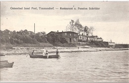 Insel POEL TIMMENDORF Restaurant Pension Schröder Boot Bade Nixen 28.7.1928 Gelaufen - Wismar