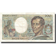 France, 200 Francs, 200 F 1981-1994 ''Montesquieu'', 1986, 1986, TTB - 200 F 1981-1994 ''Montesquieu''