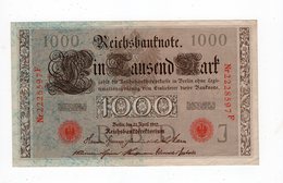 6 - Allemagne - 1000 Mark - 21.04.1910 - J - 1.000 Mark