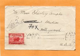 Australia 1935 Cover Mailed To Shirley Temple Famous Actress - Briefe U. Dokumente