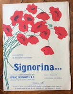 SPARTITO MUSICALE VINTAGE SIGNORIN Di Amerigo Giuliani  CASA MUSICALE EMILIO GENNARELLI & C. NAPOLI - Musica Popolare