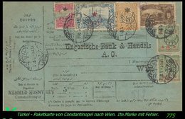 TURKEY ,EARLY OTTOMAN SPECIALIZED FOR SPECIALIST, SEE..Paketkarte Nach Wien - Cartas & Documentos