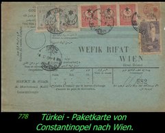 TURKEY ,EARLY OTTOMAN SPECIALIZED FOR SPECIALIST, SEE..Paketkarte Nach Wien - Cartas & Documentos