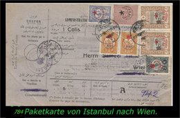 TURKEY ,EARLY OTTOMAN SPECIALIZED FOR SPECIALIST, SEE..Paketkarte Nach Wien - Covers & Documents