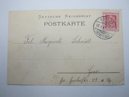 PRIVATE STADTPOST ,  Hamburg , Karte Mit 2 1/2 Pfg. Marke, Rs. Viel Text - Private & Local Mails