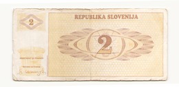 Slovénie Billet De 2 DVA - Slovenia