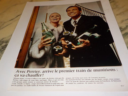 ANCIENNE PUBLICITE CA VA CHAUFFER PERRIER  1968 - Perrier