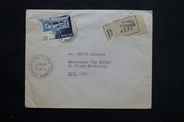 MONACO - Enveloppe En Recommandé Pour Nice En 1958 , Affranchissement Plaisant - L 25319 - Lettres & Documents