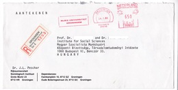 K123 Netherlands Red Meter Freistempel EMA 1984 GRONINGEN RIJKS UNIVERSITEIT - Franking Machines (EMA)