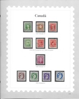 CANADA    -  HISTOIRE + TIMBRES   -  11  TIMBRES  OBLITERES - Collections
