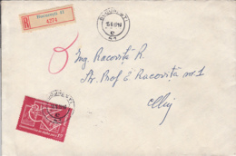 PHILATELIC EXHIBITION, STAMP ON REGISTERED BUCHAREST 41-4274 COVER, 1963, ROMANIA - Brieven En Documenten