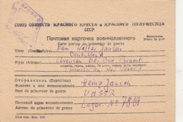WAR PRISONERS CORRESPONDENCE, CAMP NR 7819, CENSORED NR 110, WW2, RED CROSS POSTCARD, 1948, RUSSIA - Brieven En Documenten