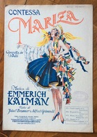 SPARTITO MUSICALE VINTAGE  CONTESSA MARIZA Di EMMERICH KALMAN  ED.F.BONGIOVANNI BOLOGNA - Volksmusik