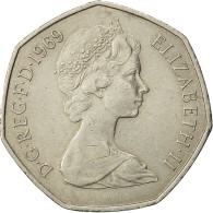 Monnaie, Grande-Bretagne, Elizabeth II, 50 New Pence, 1969, TTB, Copper-nickel - K. 1/2 Crown