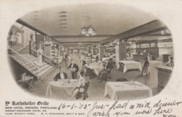 Portland Oregon, Rathskeller Grille Restaurant Interior View, C1900s Vintage Postcard - Portland