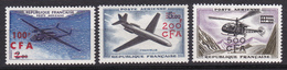 Réunion Surchargés Cfa Noratlas Caravelle Alouette Poste Aérienne N°58-59-60 Neuf** - Luftpost