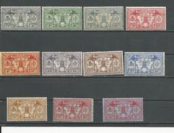 NOUVELLES HEBRIDES Scott F44-F54 Yvert 80-90 (11) *  Cote 28,00 $ 1925 - Neufs